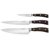 Ikon 3-piece Knife Set by Wüsthof, paring knife, cooks knife and carving knife