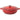 Red Shallow Cast Iron Casserole pan with lid from Nuovva