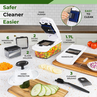 Vegetable Chopper, Dicer & Mandoline Grater Set – 13 Pieces, 1.7L, Nuovva
