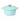 Teal 4L aluminum casserole dish with lid for easy cooking.