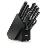 Wüsthof CLASSIC Knife Block - 9 PC Set - Black. Kitchen knife set with block