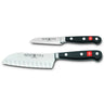 Wüsthof Classic 2-Piece asian kitchen knife set in black, includes santoku knife and paring knife (WU9280)