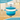 6L cast iron pot with lid. Light blue Dutch oven 