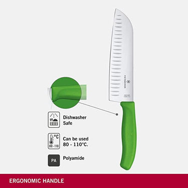 Victorinox Swiss Classic Santoku Knife - Fluted Blade  | 17 cm