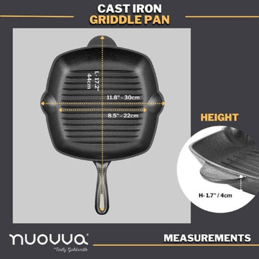 Cast iron griddle pan with handle 