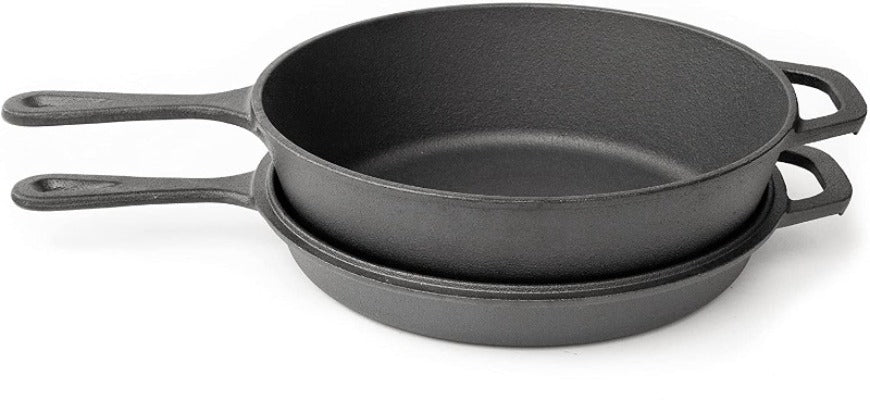 2-PC. Pre-seasoned Cast Iron Combo Cooker