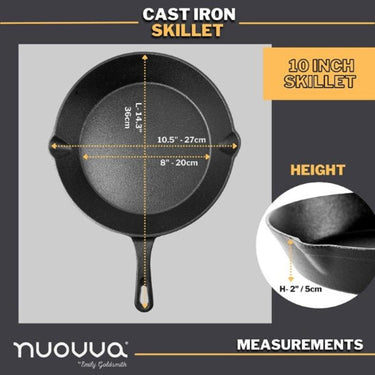 10 inch cast iron skillet with handle 