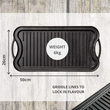 Cast Iron Griddle Tray to Lock in Flavour 