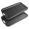 Double sided cast iron griddle pan for oven 
