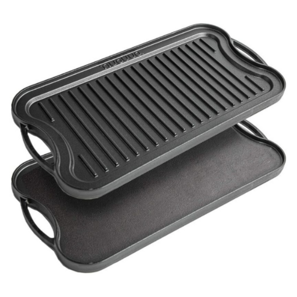 Professional Square Cast Iron Griddle Pan - 25cm