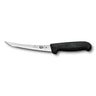 Victorinox fibrox boning knife with razor sharp curved blade and blade handle. 
