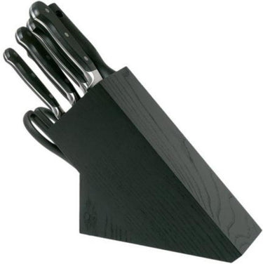 Wusthof Kitchen knife block set with wooden block. 